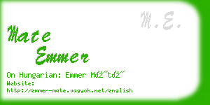 mate emmer business card